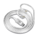 Cabo KZ USB-C OFC Banhado a Prata Premium